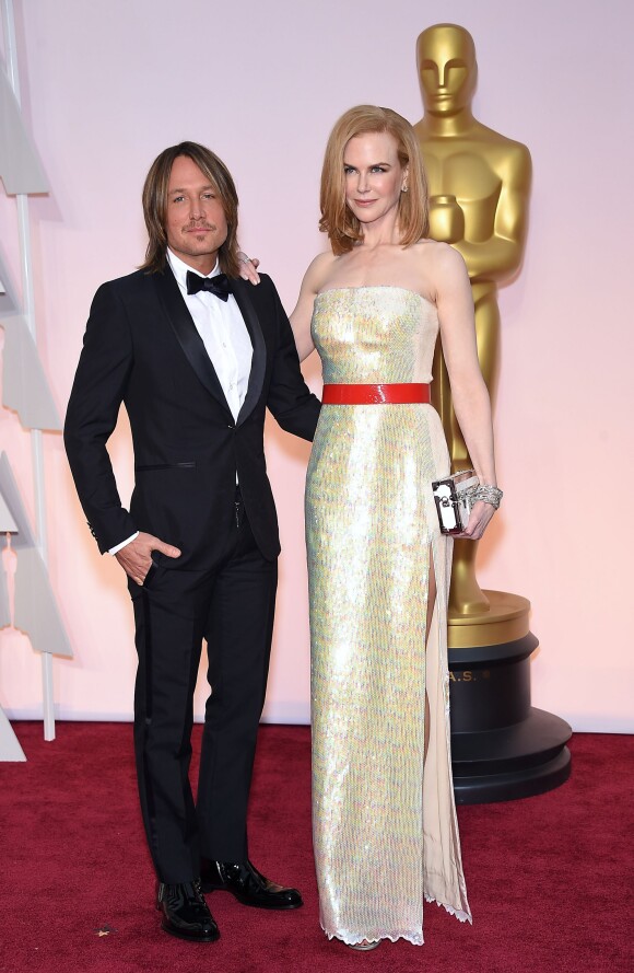 Keith Urban et sa femme Nicole Kidman - People à la 87ème cérémonie des Oscars à Hollywood le 22 février 2015 