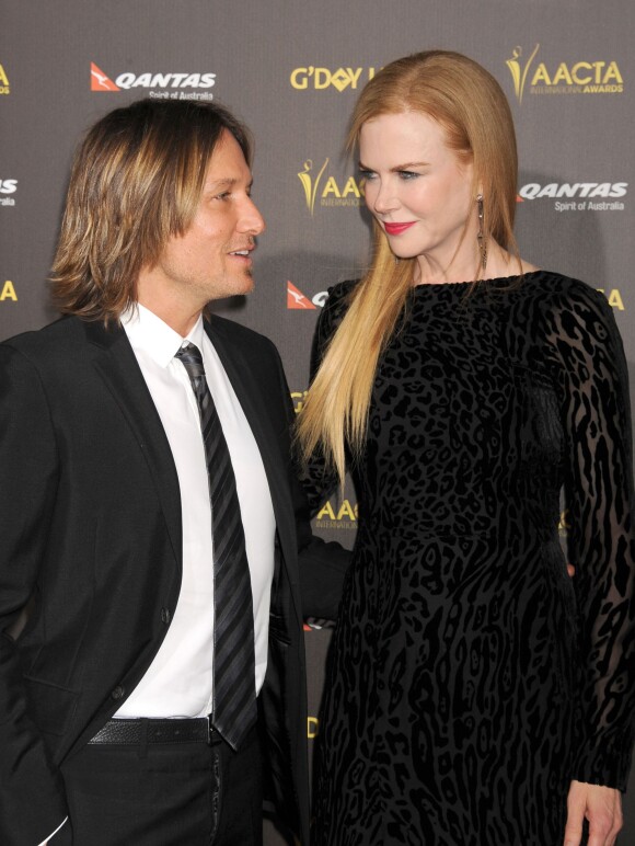 Keith Urban et sa femme Nicole Kidman lors du Gala "2015 G'Day USA Gala" pour les "AACTA International Awards" à Los Angeles. Le 31 janvier 2015 