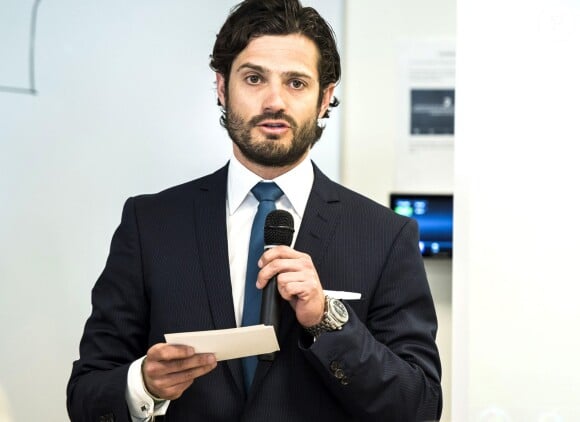 Le prince Carl Philip de Suède à un colloque sur l'éducation le 9 mars 2015 à Stockholm