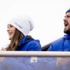 Le prince Carl Philip de Suède et sa fiancée Sofia Hellqvist aux Championnats du monde de ski nordique de la FIS à Falun, le 19 février 2015.