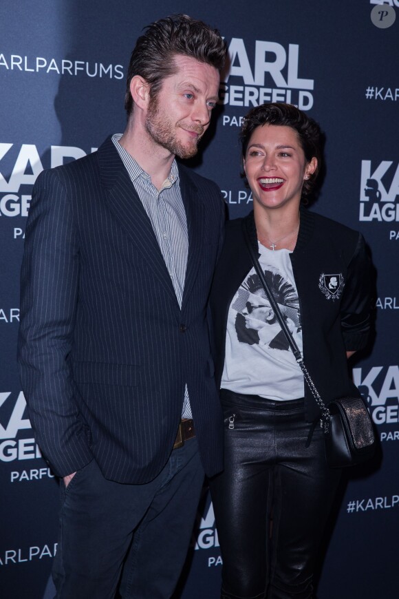 Emma De Caunes et son mari Jamie Hewlett - Lancement du parfum Karl Lagerfeld au Palais Brongniart à Paris le 11 mars 2014.