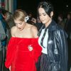 Katy Perry et Mia Moretti lors de la soirée "Karl Lagerfeld's boat" à New York, le 30 mars 2015.