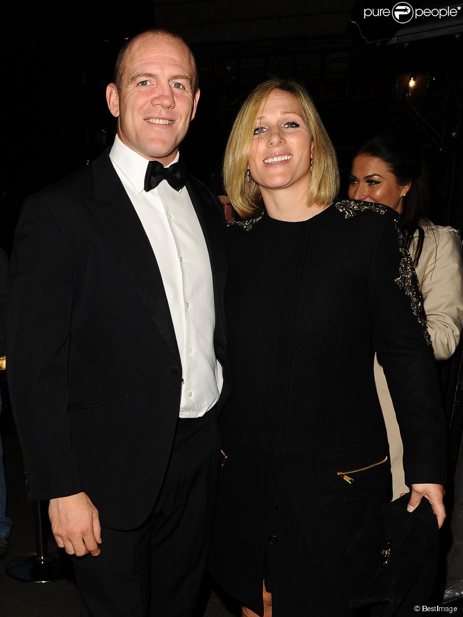Zara Phillips et Mike Tindall participaient le 25 mars 2015 à un dîner pour fêter la fin du Tournoi des VI Nations, à Londres.