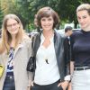 Inès de La Fressange et ses filles Nine (à droite) et Violette d'Urso - Arrivée des people au 2e défilé de mode "Chanel" Haute Couture Automne-Hiver 2014/2015 au Grand Palais à Paris, le 8 juillet 2014.