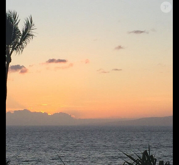 Rob Lowe en vacances à Hawaii avec sa femme Sheryl Berkoff a ajouté une photo à son compte Instagram, le 31 mars 2015