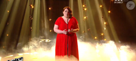 Mathilde - Premier live de The Voice 4 sur TF1. Samedi 4 avril 2015.