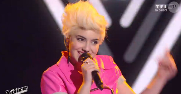 Elvya - Premier live de The Voice 4 sur TF1. Samedi 4 avril 2015.