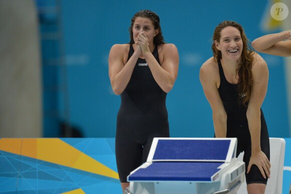 Camille Muffat et Charlotte Bonnet aux Jeux olympiques de Londres, le 1er août 2012