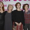 Élodie Frégé, Marie-Christine Barrault, Agnès Jaoui et Irène Jacob à l'avant-première du film "L'art de la fugue" au cinéma Gaumont Opéra à Paris le 3 mars 2015.
