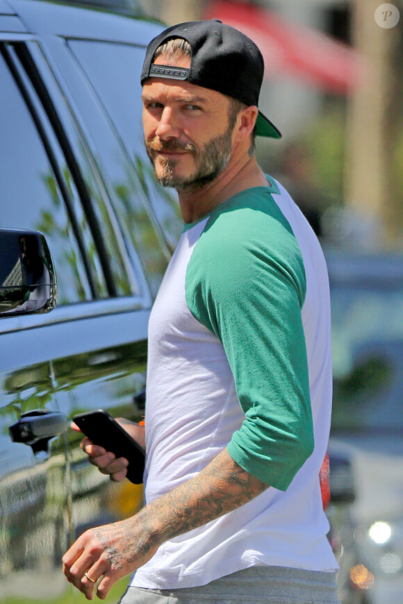 David Beckham le 6 avril 2015 à Los Angeles