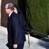 Le prince Albert II de Monaco et la princesse Charlene arrivent pour la messe à la mémoire du prince Rainier III pour le dixième anniversaire de sa mort, en la cathédrale de Monaco le 7 avril 2015