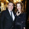 Cyrielle Clair et son mari Michel Corbière - Présentation de la nouvelle revue "Paris Merveilles" du Lido à Paris le 8 avril 2015.