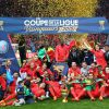 Le PSG remporte la finale de la Coupe de la Ligue face à Bastia au Stade de France à Saint-Denis le 11 avril 2015.