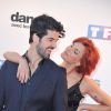 Miguel Angel Munoz et la danseuse Fauve Hautot - Photocall de présentation de la nouvelle saison de "Danse avec les Stars 5" au pied de la tour TF1 à Paris, le 10 septembre 2014.