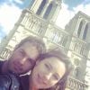 Kelly Brook en vacances à Paris avec son nouvel amoureux Jeremy Parisis, sur Instagram le 12 avril 2015