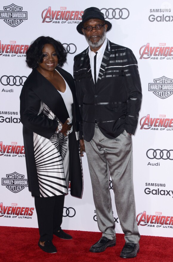 LaTanya Richardson et Samuel L. Jackson lors de la première d'Avengers: Age Of Ultron (L'ère d'Ultron) au Dolby Theatre à Los Angeles, le 13 avril 2015.