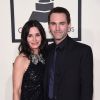 Courteney Cox et son fiancé Johnny McDaid - 57e soirée annuelle des Grammy Awards au Staples Center à Los Angeles, le 8 février 2015.