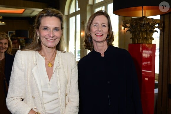 Exclusif - Martine Chancel, Ina Giscard d'Estaing - Déjeuner de "Blondes" au restaurant Victoria 1836 à Paris, le 14 avril 2015.