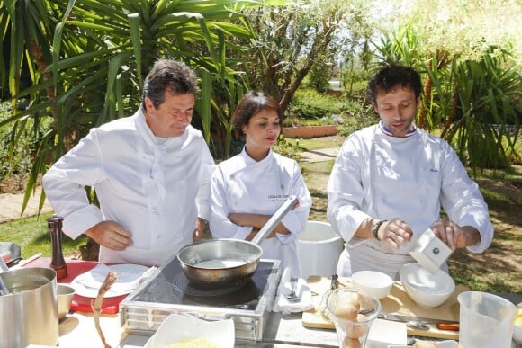 Exclusif - Saïda Jawad - Le célèbre chef tropézien Christophe Leroy a organisé à Marrakech un week-end de fête pour la pose de la première pierre de son école de cuisine franco-marocaine dans son hôtel restaurant le "Jardin d'Ines" à Marrakech au Maroc le 11 avril 2015.