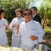 Exclusif - Sofia Essaïdi, Aïda Touihri - Le célèbre chef tropézien Christophe Leroy a organisé à Marrakech un week-end de fête pour la pose de la première pierre de son école de cuisine franco-marocaine dans son hôtel restaurant le "Jardin d'Ines" à Marrakech au Maroc le 11 avril 2015.