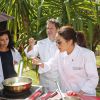 Exclusif - Sofia Essaïdi, Aïda Touihri - Le célèbre chef tropézien Christophe Leroy a organisé à Marrakech un week-end de fête pour la pose de la première pierre de son école de cuisine franco-marocaine dans son hôtel restaurant le "Jardin d'Ines" à Marrakech au Maroc le 11 avril 2015.