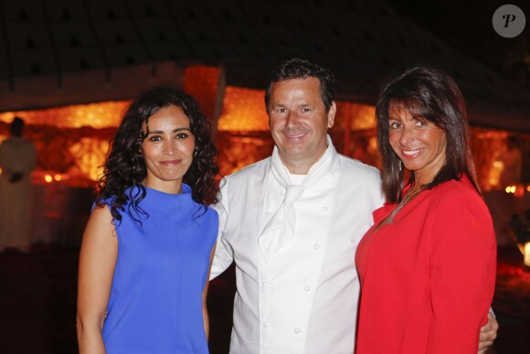 Exclusif - Aïda Touihri - Le célèbre chef tropézien Christophe Leroy a organisé à Marrakech un week-end de fête pour la pose de la première pierre de son école de cuisine franco-marocaine dans son hôtel restaurant le "Jardin d'Ines" à Marrakech au Maroc le 11 avril 2015.