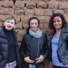 Exclusif - Annabelle Milot, Laurence Roustandjee et Aïda Touihri - Le célèbre chef tropézien Christophe Leroy a organisé à Marrakech un week-end de fête pour la pose de la première pierre de son école de cuisine franco-marocaine dans son hôtel restaurant le "Jardin d'Ines" à Marrakech au Maroc le 11 avril 2015.