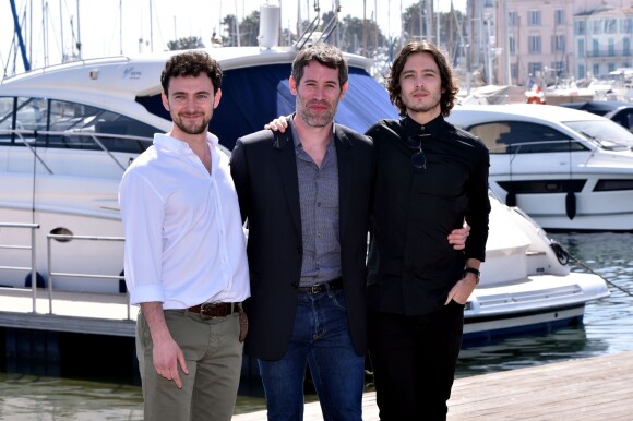George Blagden, Jalil Lespert et Alexander Vlahos - MipTV 2015 à Cannes, le 14 avril 2015.