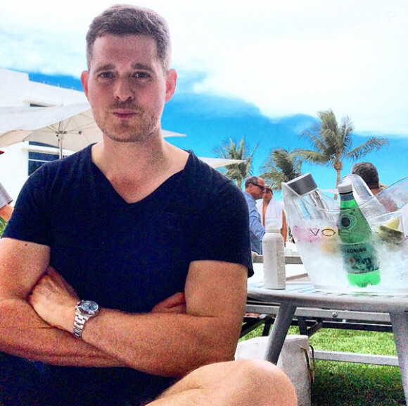 Michael Bublé en vacances à Miami, le 11 avril 2015 sur Instagram