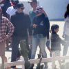 Exclusif - Prix spécial - Jennifer Lopez et Casper Smart passent une journée en famille avec les enfants de Jennifer, Max et Emme, à Mexico. Après avoir visité le parc "La Bufadora", la petite famille a passé du temps sur la plage où Casper a fait du jet ski et les enfants ont fait du cheval. Le 6 avril 2015