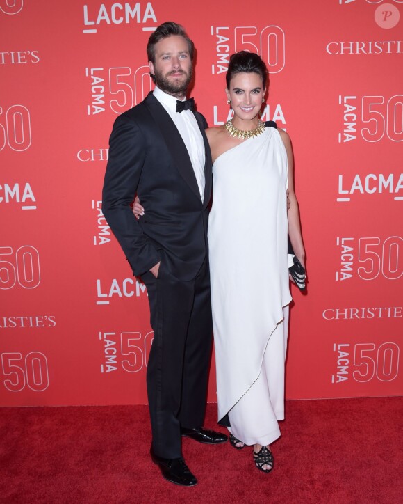 Armie Hammer et Elizabeth Chambers au 50ème gala d'anniversaire du LACMA à Los Angeles, le 18 avril 2015