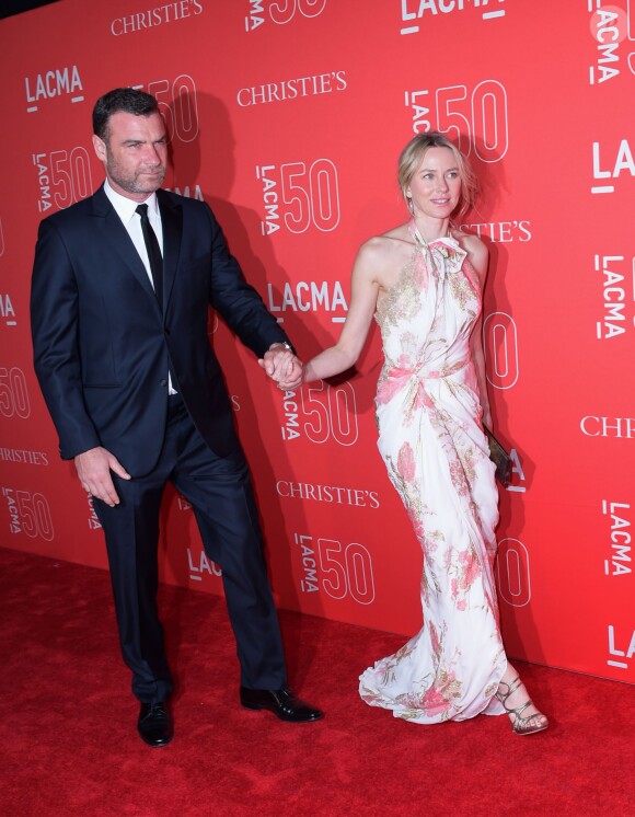 Liev Schreiber et Naomi Watts au 50ème gala d'anniversaire du LACMA à Los Angeles, le 18 avril 2015