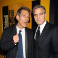 Michael Lynton et George Clooney à la première de The Monuments Men à New York le 4 février 2014
