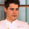 Le jeune Xavier Koenig (19 ans), lors de la finale de  Top Chef 2015  sur M6, le 13 avril 2015.