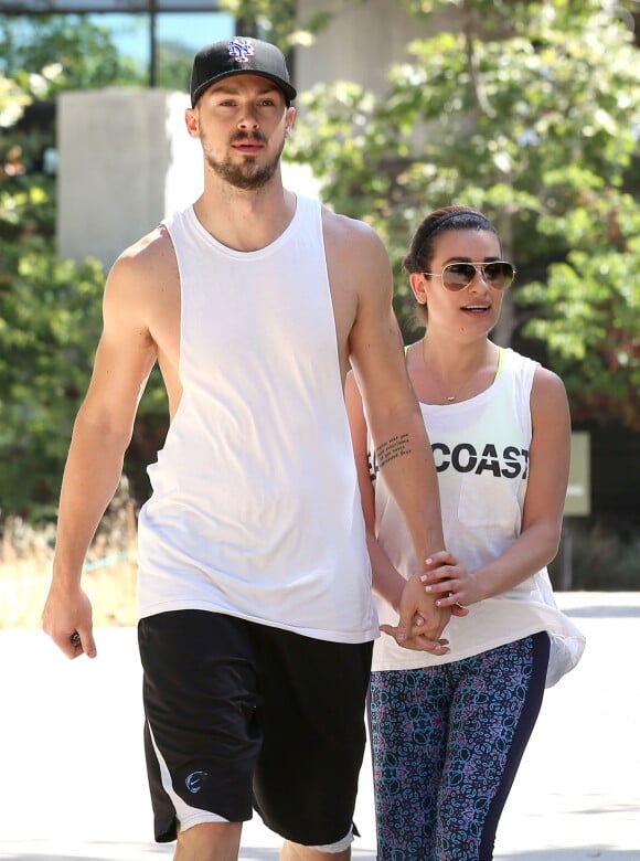 Lea Michele et son petit ami Matthew Paetz à Beverly Hills Los Angeles, le 18 avril 2015 