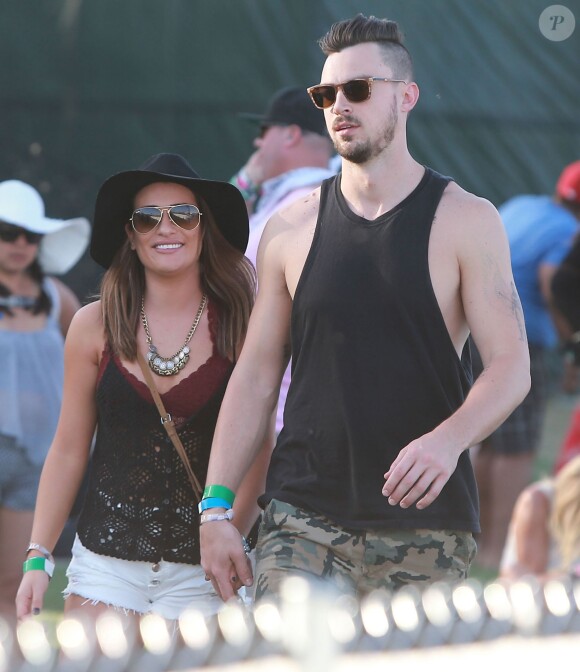 Lea Michele et son petit ami Matthew Paetz au 2ème jour du Festival "Coachella Valley Music and Arts" à Indio, le 11 avril 2015