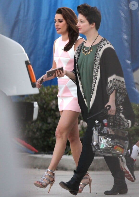 Lea Michele sur le tournage de Scream Queens' à La Nouvelle-Orléans, le 22 mars 2015 