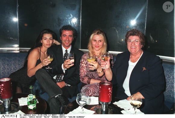Sophie Favier, Bernard Montiel, Maïté et Adeline Blondieu au Jimmy'z à Monaco, le 25 mars 1996 