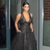 Kim Kardashian quitte son appartement pour se rendre au Jazz at Lincoln Center, lieu du gala TIME 100. New York, le 21 avril 2015.