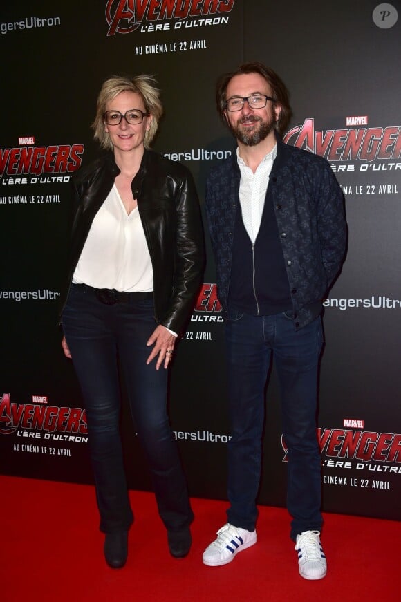 Sylvie Adigard et Alex Jaffray - Avant-première du film "Avengers : L'ère d'Ultron" au cinéma UGC Normandie à Paris, le 21 avril 2015. 