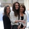Kate Middleton, sa soeur Pippa et leur mère Carole, le 28 avril 2011, à la veille du mariage de Kate et du prince William