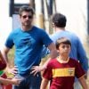 Patrick Dempsey est allé voir son fils Luke jouer au football à Los Angeles, le 22 mars 2015