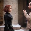 Scarlett Johansson et Joss Whedon sur le tournage d'Avengers : L'ère d'Ultron.