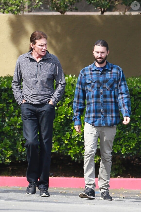 Bruce et Brandon Jenner à Los Angeles. Mars 2014.