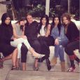 Kim Kardashian, Kendall, Bruce et Kylie Jenner, Kourtney et Khloé Kardashian. Photo publiée en janvier 2015.
