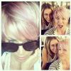 Kaley Cuoco et sa nouvelle coupe de cheveux, photo publiée sur son compte Instagram le 29 avril 2015