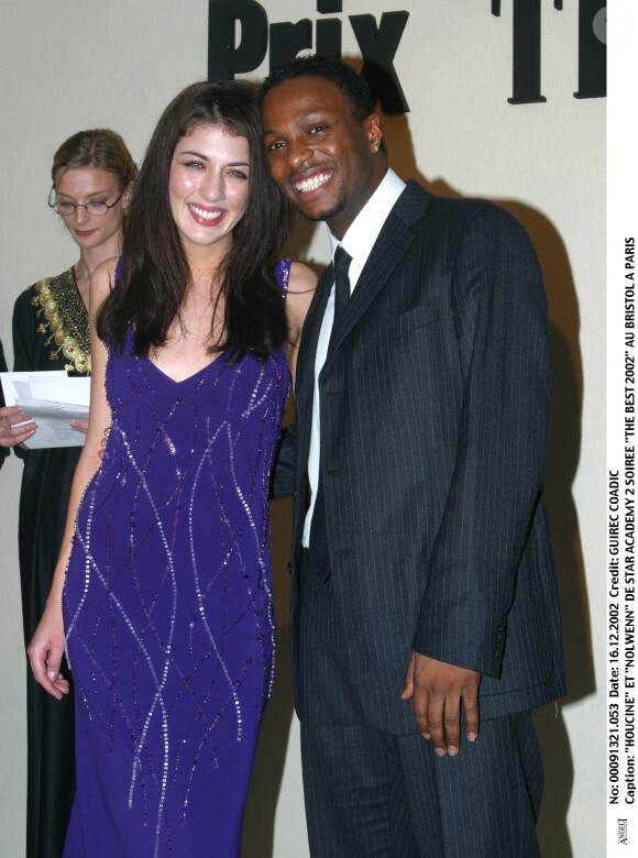 Houcine et Nolwenn Leroy de la Star Academy lors de la soirée The Best 2002 à Paris.