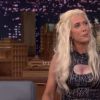 Kristen Wiig déguisée en Daenerys Targaryen, alias la Khaleesi (mère des dragons) dans la série Game of Thrones, invitée de Jimmy Fallon dans le Tonight Show. (capture d'écran)