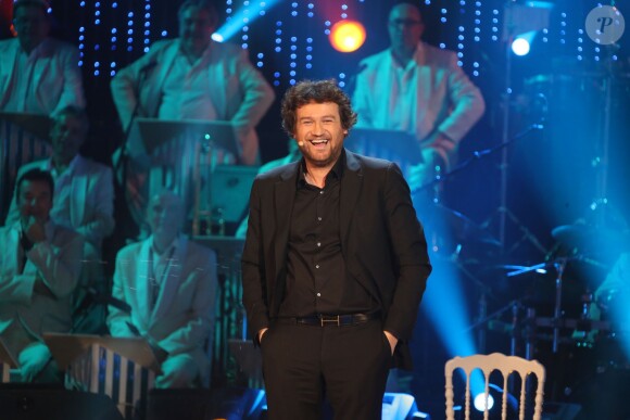 Exclusif - Olivier de Benoist à l'enregistrement de l'émission Les Années Bonheur à La Plaine Saint-Denis le 24 mars 2015. Emission diffusée le 2 mai 2015.