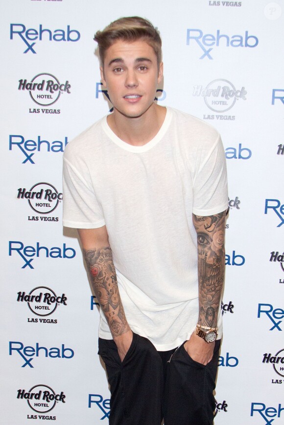 Justin Bieber à la soirée "Mayweather Vs. Pacquiao" à Las Vegas, le 2 mai 2015 
